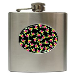 Candy Pattern Hip Flask (6 Oz) by Valentinaart