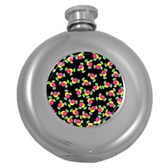 Candy Pattern Round Hip Flask (5 Oz) by Valentinaart