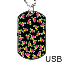 Candy Pattern Dog Tag Usb Flash (two Sides) by Valentinaart