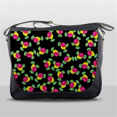 Candy Pattern Messenger Bags by Valentinaart