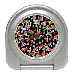 Candy Pattern Travel Alarm Clocks by Valentinaart