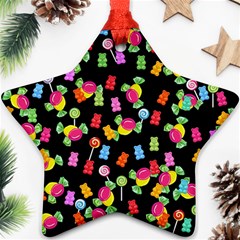 Candy Pattern Star Ornament (two Sides) by Valentinaart