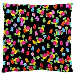 Candy Pattern Large Cushion Case (two Sides) by Valentinaart