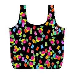 Candy Pattern Full Print Recycle Bags (l)  by Valentinaart