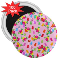 Candy Pattern 3  Magnets (100 Pack) by Valentinaart