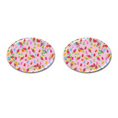 Candy Pattern Cufflinks (oval) by Valentinaart