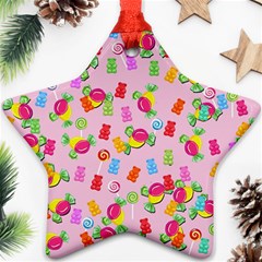 Candy Pattern Star Ornament (two Sides) by Valentinaart