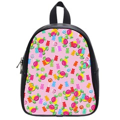 Candy Pattern School Bags (small)  by Valentinaart