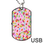 Candy pattern Dog Tag USB Flash (Two Sides) Front