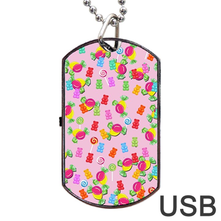 Candy pattern Dog Tag USB Flash (Two Sides)