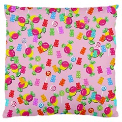 Candy Pattern Large Cushion Case (one Side) by Valentinaart