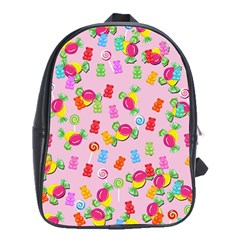 Candy Pattern School Bags (xl)  by Valentinaart