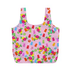 Candy Pattern Full Print Recycle Bags (m)  by Valentinaart