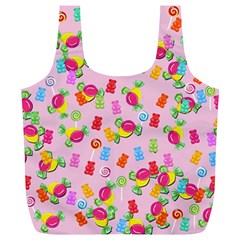 Candy Pattern Full Print Recycle Bags (l)  by Valentinaart