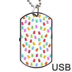 Candy Pattern Dog Tag Usb Flash (one Side) by Valentinaart