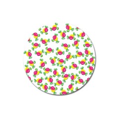 Candy Pattern Magnet 3  (round) by Valentinaart