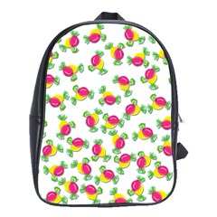 Candy Pattern School Bags(large)  by Valentinaart