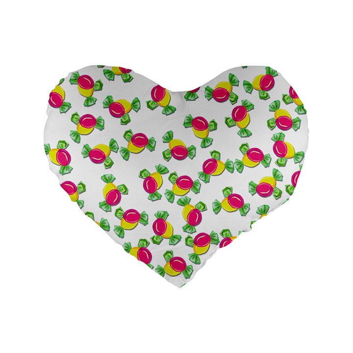 Candy pattern Standard 16  Premium Heart Shape Cushions