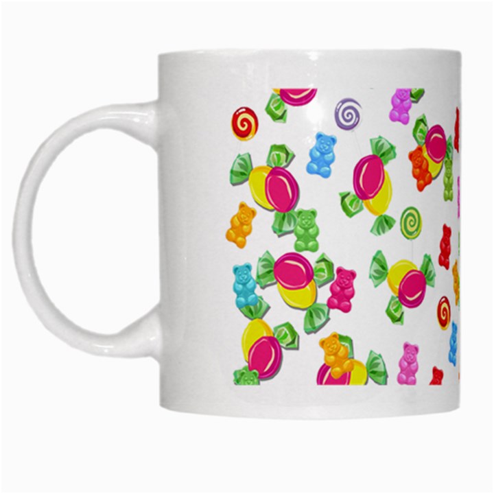 Candy pattern White Mugs