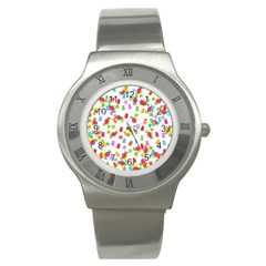 Candy Pattern Stainless Steel Watch by Valentinaart