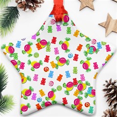 Candy Pattern Star Ornament (two Sides) by Valentinaart