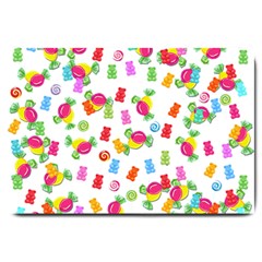 Candy Pattern Large Doormat  by Valentinaart