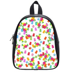 Candy Pattern School Bags (small)  by Valentinaart