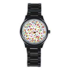 Candy Pattern Stainless Steel Round Watch by Valentinaart