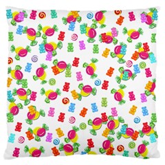 Candy Pattern Standard Flano Cushion Case (one Side) by Valentinaart