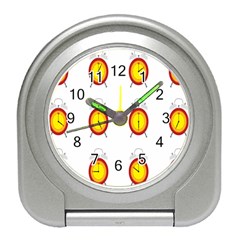 Alarm Clock Time Circle Orange Hour Travel Alarm Clocks by Mariart