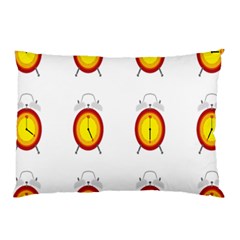 Alarm Clock Time Circle Orange Hour Pillow Case by Mariart