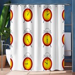 Alarm Clock Time Circle Orange Hour Shower Curtain 60  x 72  (Medium)  60 x72  Curtain