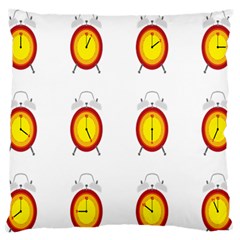 Alarm Clock Time Circle Orange Hour Large Flano Cushion Case (one Side) by Mariart