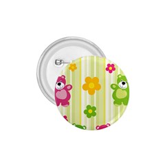 Animals Bear Flower Floral Line Red Green Pink Yellow Sunflower Star 1 75  Buttons by Mariart