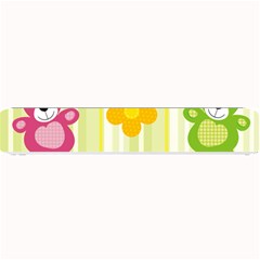 Animals Bear Flower Floral Line Red Green Pink Yellow Sunflower Star Small Bar Mats by Mariart