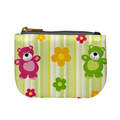 Animals Bear Flower Floral Line Red Green Pink Yellow Sunflower Star Mini Coin Purses by Mariart