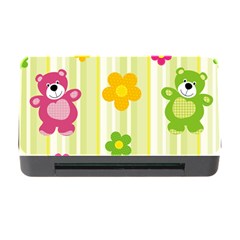 Animals Bear Flower Floral Line Red Green Pink Yellow Sunflower Star Memory Card Reader With Cf