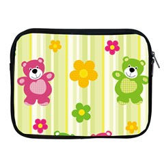 Animals Bear Flower Floral Line Red Green Pink Yellow Sunflower Star Apple Ipad 2/3/4 Zipper Cases by Mariart