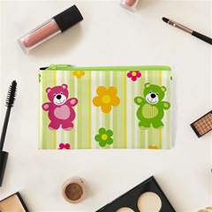 Animals Bear Flower Floral Line Red Green Pink Yellow Sunflower Star Cosmetic Bag (xs) by Mariart