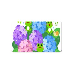 Animals Frog Face Mask Green Flower Floral Star Leaf Music Magnet (name Card) by Mariart