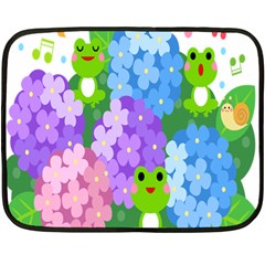 Animals Frog Face Mask Green Flower Floral Star Leaf Music Fleece Blanket (mini) by Mariart