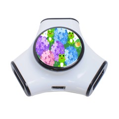 Animals Frog Face Mask Green Flower Floral Star Leaf Music 3-port Usb Hub by Mariart