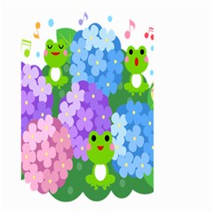 Animals Frog Face Mask Green Flower Floral Star Leaf Music Small Garden Flag (two Sides) by Mariart