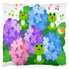 Animals Frog Face Mask Green Flower Floral Star Leaf Music Large Cushion Case (one Side) by Mariart