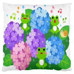 Animals Frog Face Mask Green Flower Floral Star Leaf Music Standard Flano Cushion Case (one Side) by Mariart