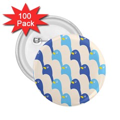 Animals Penguin Ice Blue White Cool Bird 2 25  Buttons (100 Pack)  by Mariart