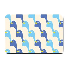 Animals Penguin Ice Blue White Cool Bird Small Doormat  by Mariart