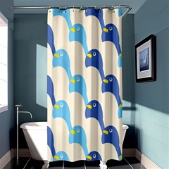 Animals Penguin Ice Blue White Cool Bird Shower Curtain 36  X 72  (stall)  by Mariart