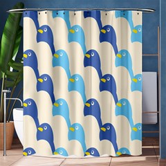 Animals Penguin Ice Blue White Cool Bird Shower Curtain 60  X 72  (medium)  by Mariart