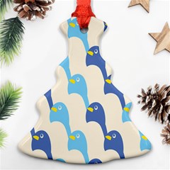 Animals Penguin Ice Blue White Cool Bird Ornament (christmas Tree)  by Mariart